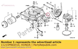 pan, olie van Honda, met onderdeel nummer 11210MBG010, bestel je hier online: