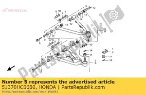 Honda 51370HC0680 conjunto de brazo superior, r - Lado inferior