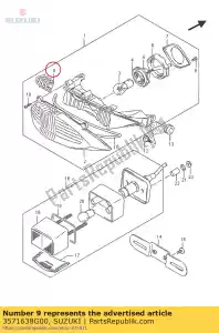 suzuki 3571638G00 cushion - Bottom side