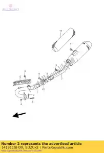 suzuki 1418110H00 joint, échappement - La partie au fond