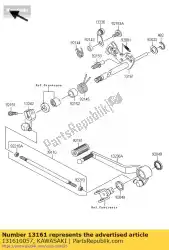 Aqui você pode pedir o alavanca-comp-mudança eixo em Kawasaki , com o número da peça 131610057: