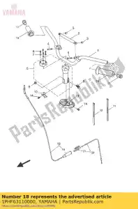 yamaha 1PHF63110000 cable, acelerador 1 - Lado inferior