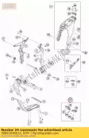 78003040033, KTM, podnó?ek l / s + r / s kpl. 09 husqvarna ktm  enduro exc freeride smc sx xc xcf 0 125 150 200 250 300 350 400 450 500 501 530 690 701 2008 2009 2010 2011 2012 2013 2014 2015 2016 2017 2018 2019 2020 2021, Nowy