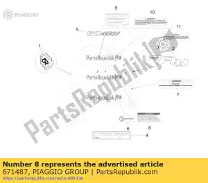 Piaggio Group 671487 étiquette 