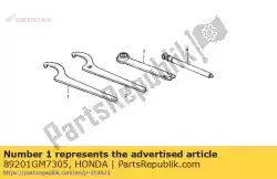 pin moersleutel van Honda, met onderdeel nummer 89201GM7305, bestel je hier online: