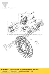 Ici, vous pouvez commander le plaquettes de frein auprès de Triumph , avec le numéro de pièce T2020537: