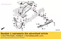 17627467000, Honda, caoutchouc, réservoir de carburant fr. honda vtr  sp2 fire storm f cr r cbr ra repsol rs sp1 rw rt crm mk i ii cr125r cr250r cr500r 1 2 vtr1000sp cbr125rw cbr250r cbr250ra cbr125r cbr125rt cbr125rs cbr300ra nss300a cbr650ra cbr650r 1000 125 500 250 300 650 , Nouveau