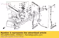 45126MV1000, Honda, tuyau, r. fr. frein honda xrv 750, Nouveau