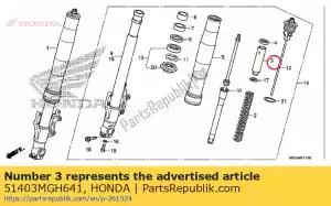Honda 51403MGH641 col, ressort - La partie au fond