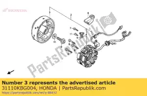 Honda 31110KBG004 volante de comp. - Lado inferior
