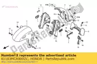 61103MCA000ZC, Honda, fender b, fr. * r259p * honda gl goldwing a gold wing  gl1800a 1800 , Novo