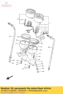 yamaha 3H3835130000 amortecedor - Lado inferior