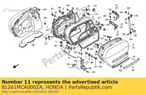 Honda 81261MCA000ZA moldagem, r. alforje lateral - Lado inferior