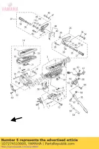 yamaha 1D7274510000 footrest - Bottom side