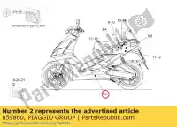 859860, Piaggio Group, rh rear fairing dec. aprilia  sr 50 2004 2005 2006 2007 2008 2009, New