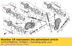 Qui puoi ordinare molla, valvola interna da Honda , con numero parte 14761MR8004: