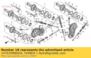 Honda 14761MR8004 mola, válvula interna - Lado inferior