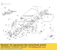 2B000838, Piaggio Group, panel lateral derecho moto-guzzi v zgulw300;zgulwuc2;zgulw3004; zgulwub2 750 2014 2015 2016, Nuevo