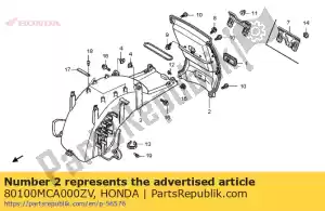 Honda 80100MCA000ZV guardabarros a, rr. * r303m * - Lado inferior
