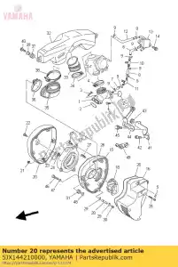 yamaha 5JX144210000 caso, filtro de ar 2 - Lado inferior