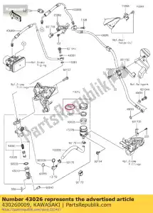 Kawasaki 430260009 cap-rem - Onderkant