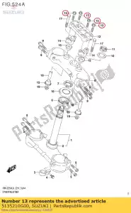 suzuki 5135210G00 tornillo - Lado inferior