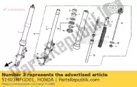 51403MFGD01, Honda, col, ressort honda cb cbr 600 1000 2007 2008 2009 2010 2011 2012 2013, Nouveau