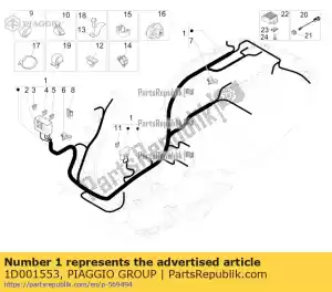 Piaggio Group 1D001553 kabelbaum - Lado inferior
