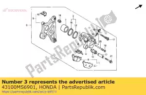 Honda 43100MS6901 compasso de calibre., rr. - Lado inferior