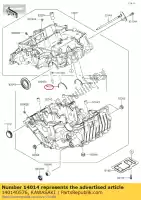 140140576, Kawasaki, 01 position de la plaque kawasaki  400 2018 2019 2020 2021, Nouveau