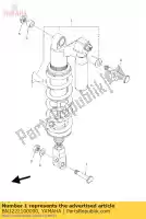 BN3222100000, Yamaha, shock absorber assy, rear yamaha  wr 250 2008 2009 2010 2011 2012 2013 2014 2015 2016 2017 2018 2019 2020, New