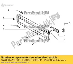 Piaggio Group 6628887Z01000 scharnier - Onderkant
