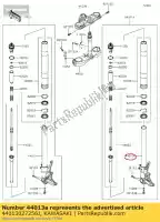 44013027256J, Kawasaki, horquilla interior, rh, f.s.b zx140 kawasaki  zzr 1400 2016 2017 2018 2019 2020 2021, Nuevo