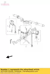 schakelaarhandgreep 4 van Yamaha, met onderdeel nummer 5D7H39720200, bestel je hier online: