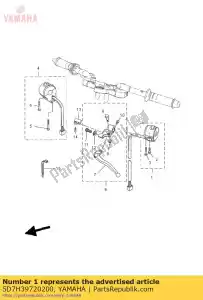 yamaha 5D7H39720200 schakelaarhandgreep 4 - Onderkant