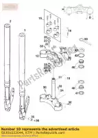 58301032044, KTM, pince triple bot x = 35 mm / d = 54 mm ktm duke sting 125 400 620 640 1994 1995 1996 1997 1998, Nouveau