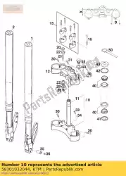 Qui puoi ordinare bot. Triple clamp x = 35mm / d = 54mm da KTM , con numero parte 58301032044: