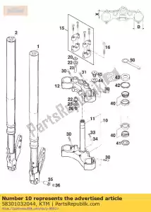 ktm 58301032044 bot. triple clamp x = 35mm / d = 54mm - Il fondo