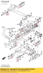 suzuki 5245445G00 zegel, spnsn arm - Onderkant