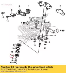 Aqui você pode pedir o vedação contra poeira, 23x35x7 em Honda , com o número da peça 91205VM6003: