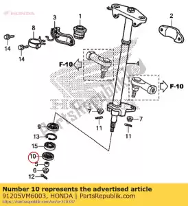 honda 91205VM6003 sello antipolvo, 23x35x7 - Lado inferior