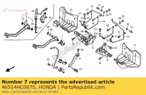 Honda 46514HC0670 ressort, pédale de frein - La partie au fond