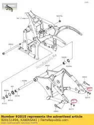 Ici, vous pouvez commander le écrou, verrouillage, 10 mm klf185-a1 auprès de Kawasaki , avec le numéro de pièce 920151494: