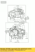 921501996, Kawasaki, tornillo, 8x90 vn1500-d1 kawasaki vn 1500 1600 1996 1997 1998 1999 2000 2001 2002 2003 2004 2005 2006 2007, Nuevo