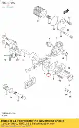 Qui puoi ordinare piastra, pompa dell'olio da Suzuki , con numero parte 1643249H00: