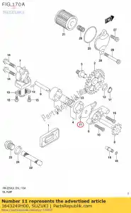 Suzuki 1643249H00 piastra, pompa dell'olio - Il fondo