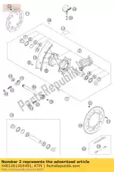 Aquí puede pedir cubo de rueda trasera cpl. Sx, exc03 de KTM , con el número de pieza 5481001004491: