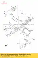 1PLH33120000, Yamaha, lampeggiatore dell'obiettivo yamaha cw ns 50 2013 2014 2015 2016, Nuovo