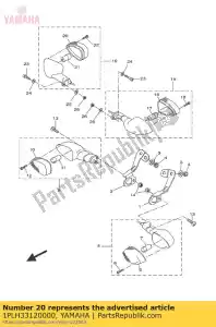 yamaha 1PLH33120000 destellador de lente - Lado inferior