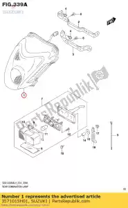 Suzuki 3571015H01 kpl. lamp z ty?u - Dół